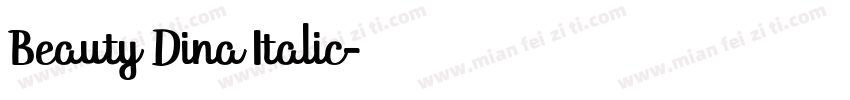 Beauty Dina Italic字体转换